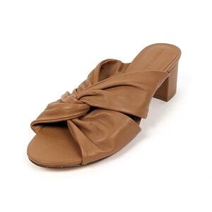 Rebecca Allen Twist Tan  Mule Slides